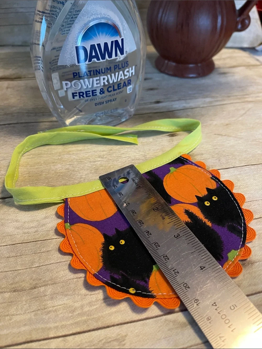 Reversible Dish Soap Bottle Apron - Dawn Powerwash - Halloween/Fall on Back